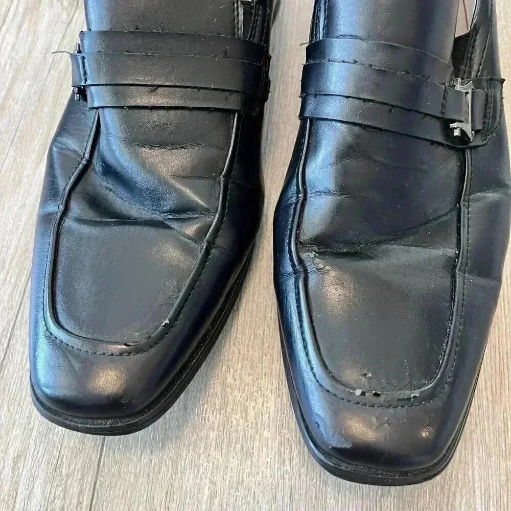 Mens Adolfo Black Johnston Loafers - 10